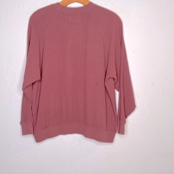 9 Seed Resort La Quinta Raglan Sweatshirt in Double Gauze in Clay (Mauve) M/L - Picture 9 of 11